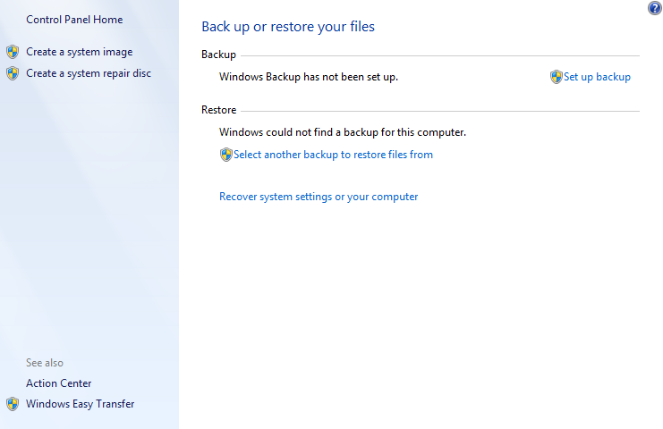 Windows 7 Backup